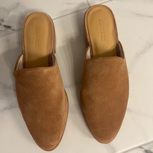 Barely worn Soludos brown suede mules